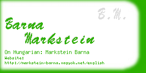 barna markstein business card